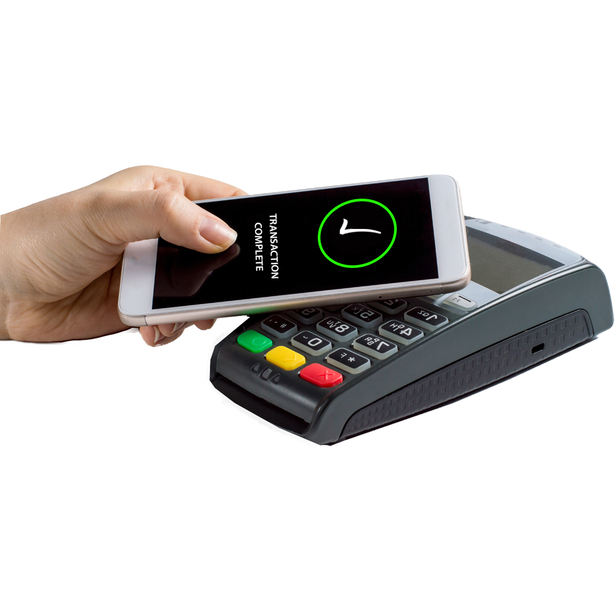 paying use mobile phone at a card reader