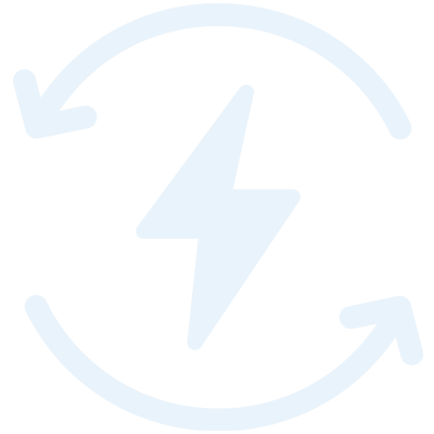 lighting bolt surrounded by rotating circle