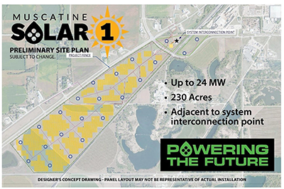 muscatine solar 1 preliminary site plan