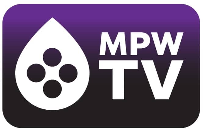 MPW TV logo with purple background