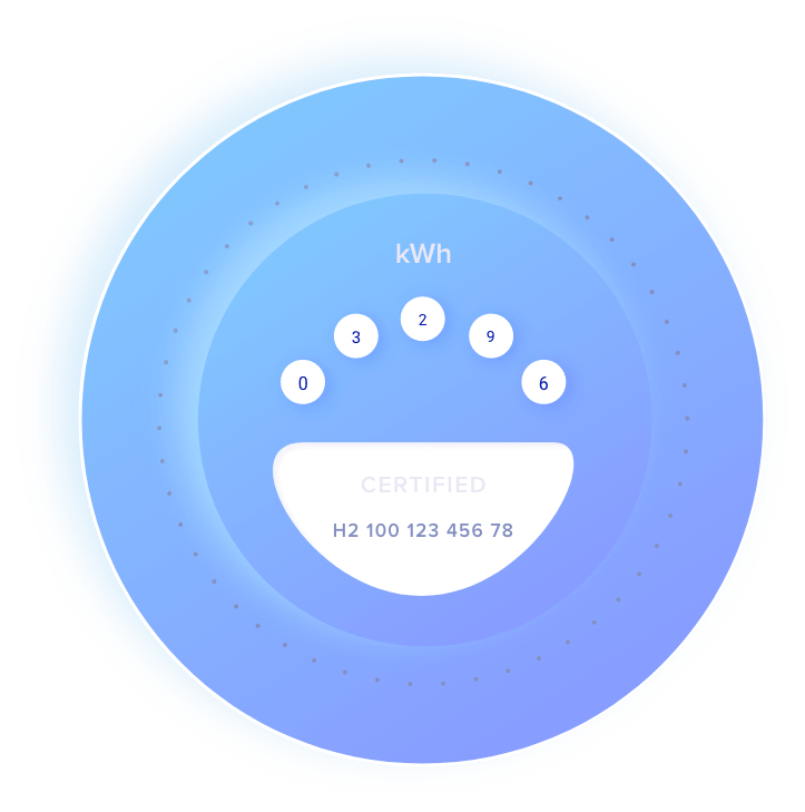 a blue electric utility meter