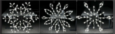 3 snowflake designs